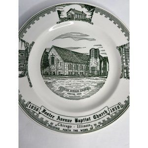 Kettlespring Kilns Foster Avenue Baptist Church Chicago Plate  10" Diameter